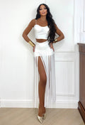 Completo frange vibes bianco