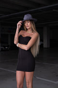 Abito nero bustier