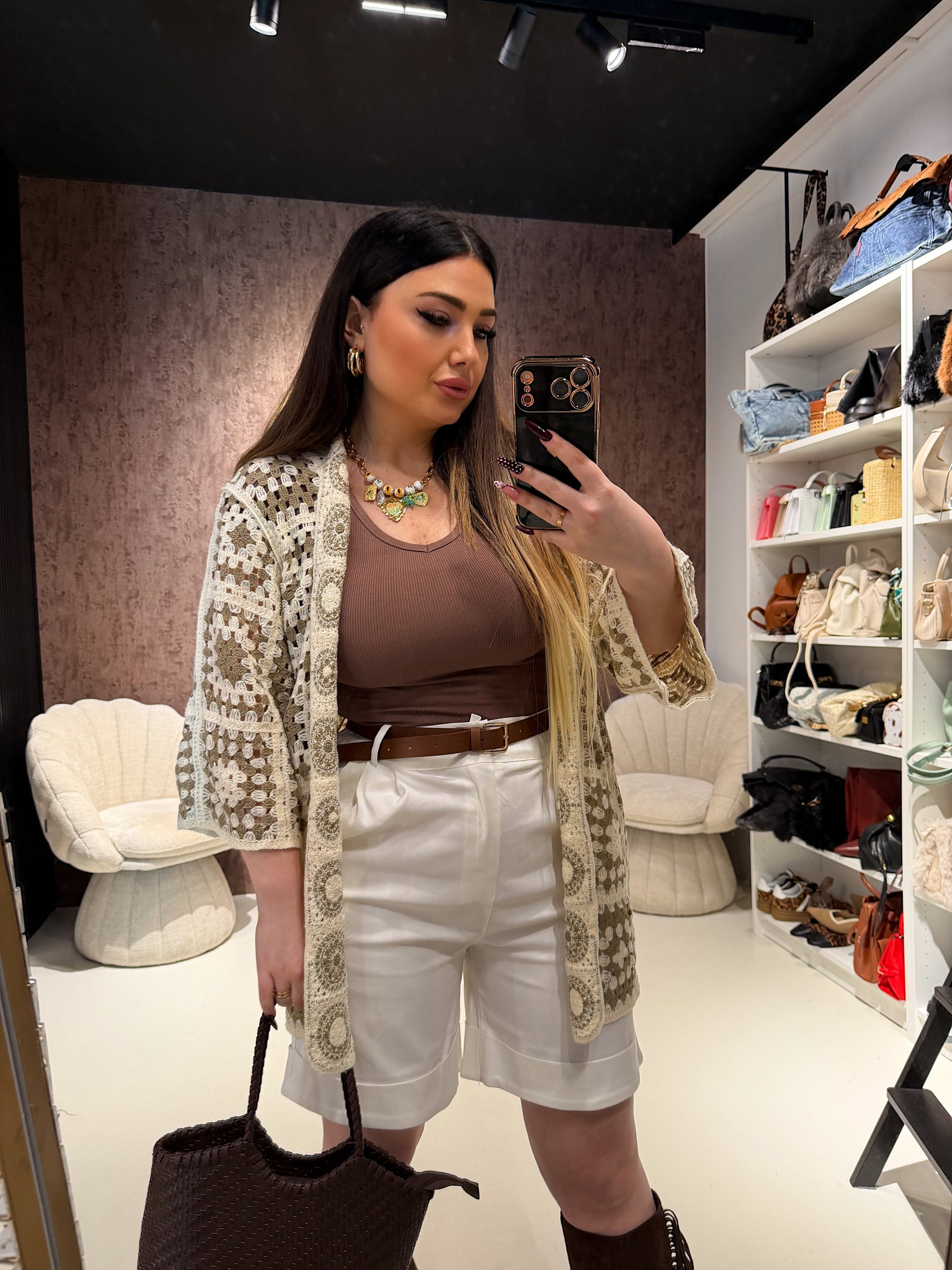 Cardigan Crochet Boho Chic