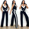 Completo gilet e pantalone bianco nero