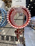 Collana croce e perle