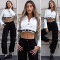 Pantalone cargo nero