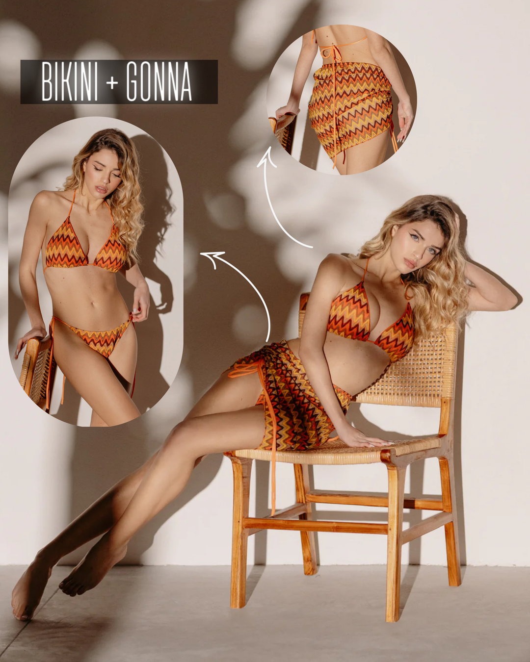 Bikini tre pezzi sunset