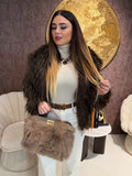 Giacca in Eco-Pelliccia con cappuccio over