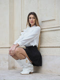 Camicia bianca con Rouches