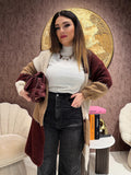 Cardigan a Blocchi 2 colori