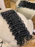 Maxi fascia 7 clip onde morbide con clip nero