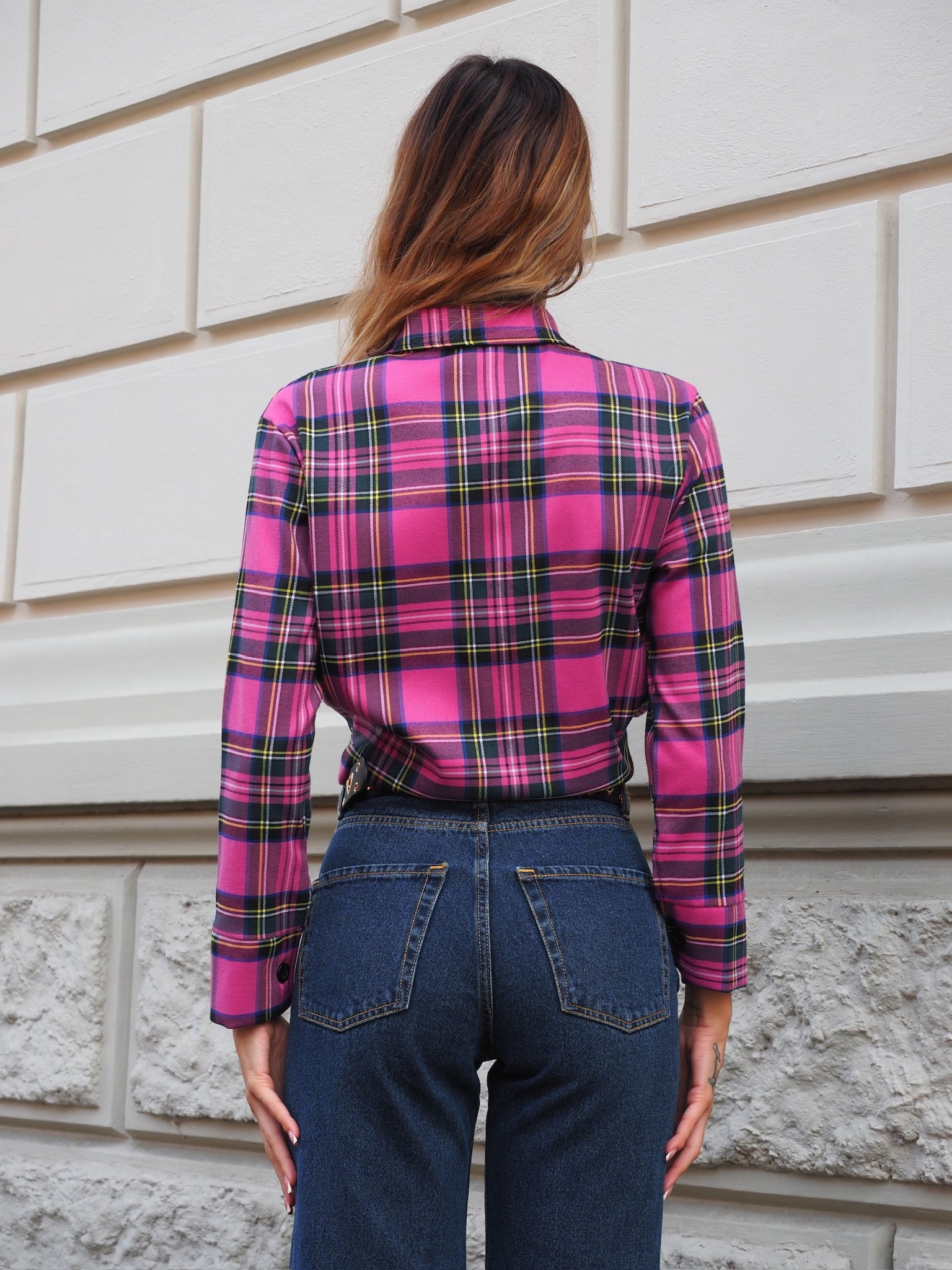 Camicia check Fuxia