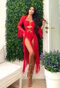 Costume intero con gioiello sul davanti rosso