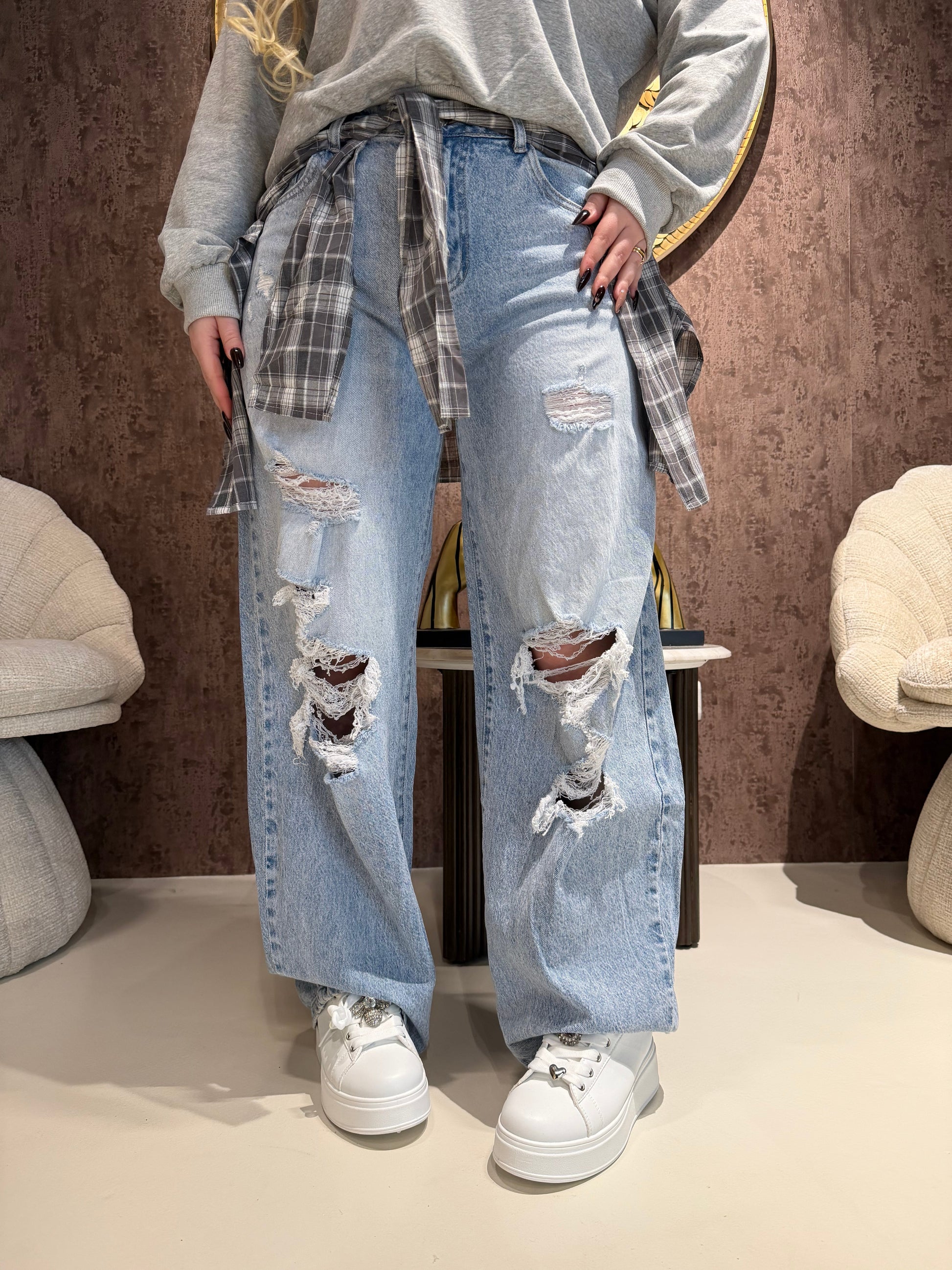 Jeans Brooklyn Strappato