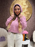 Felpa rosa con cappuccio