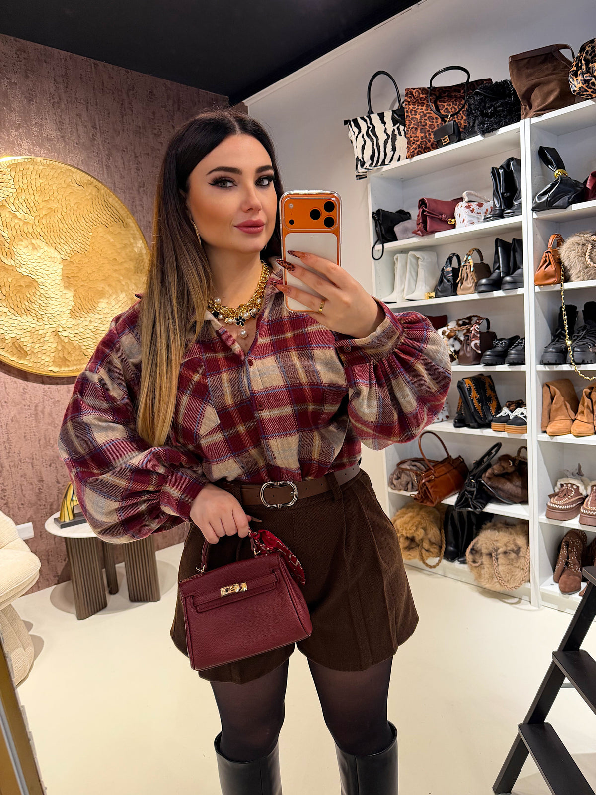 Short  in panno con cintura