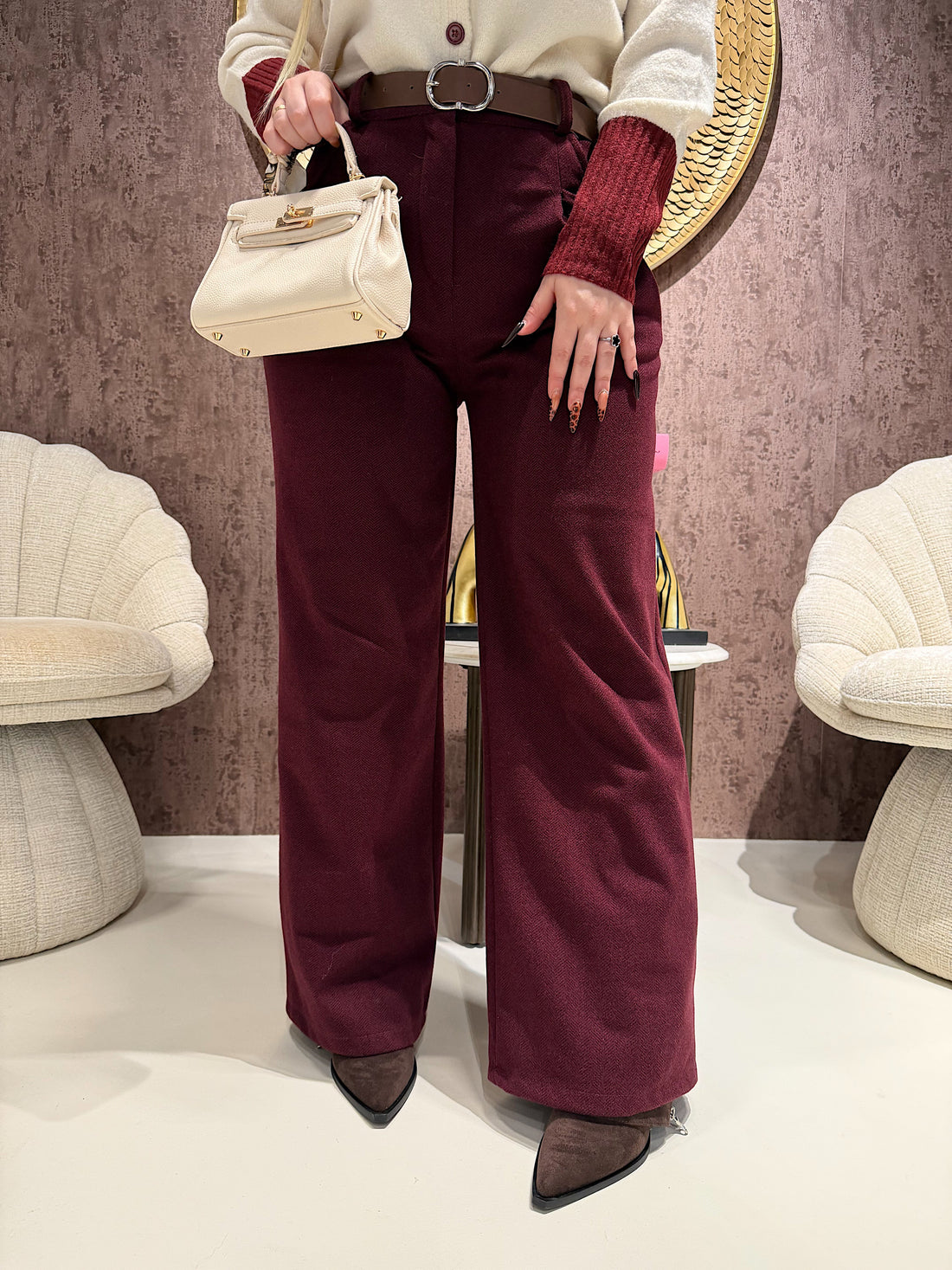 Pantalone city con cintura