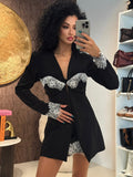 Completo giacca e short con pizzo