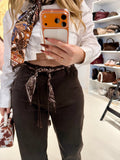 Jeans Wide Leg Brown