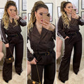 Set giacca e pantalone choco