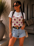 T-Shirt Crochet Flower Layer