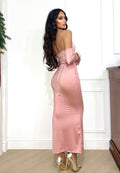 Completo body e gonna rosa