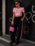 T-shirt Crop “Usually Dressed in Black”