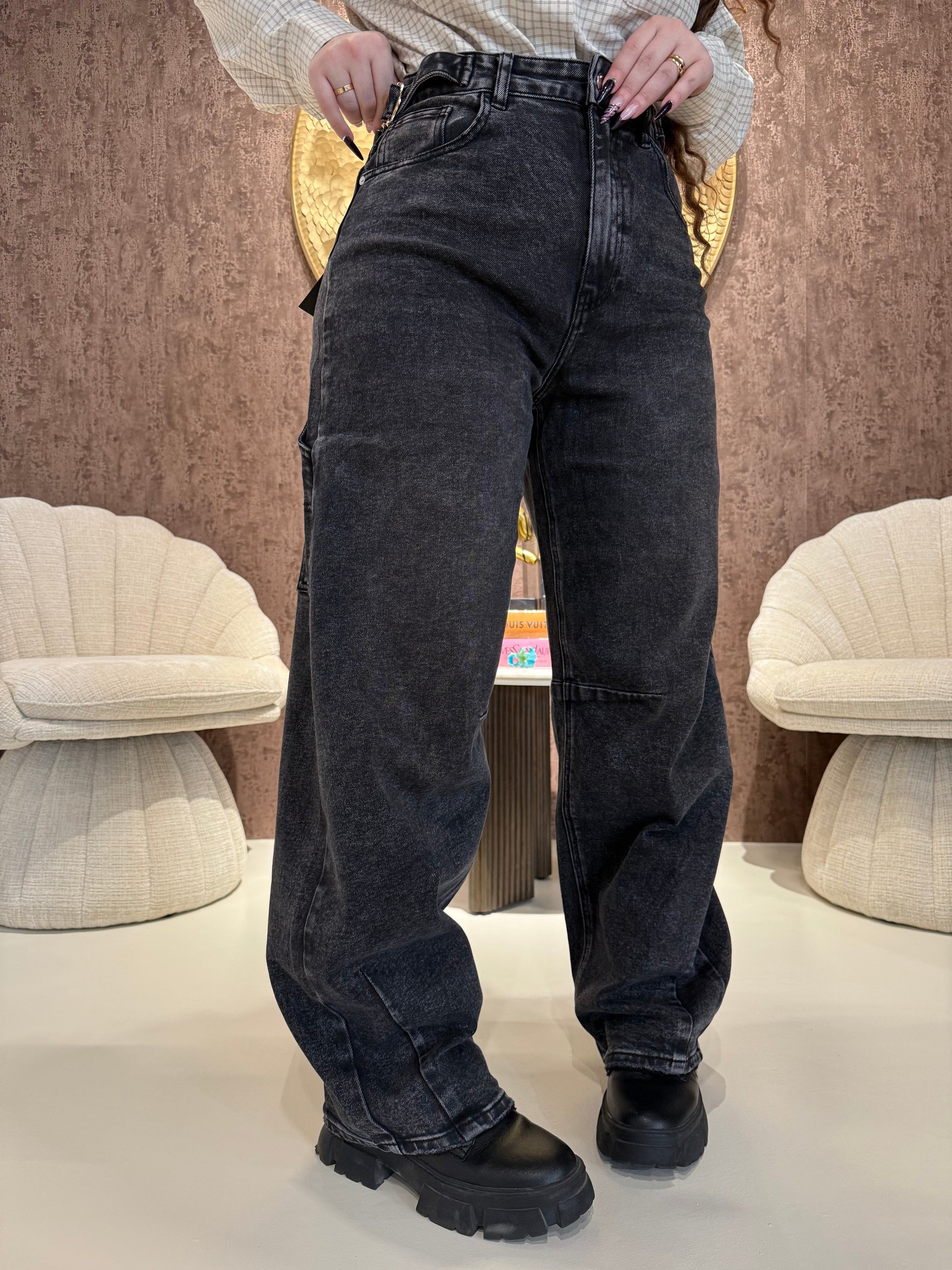 Jeans ballon con cintura