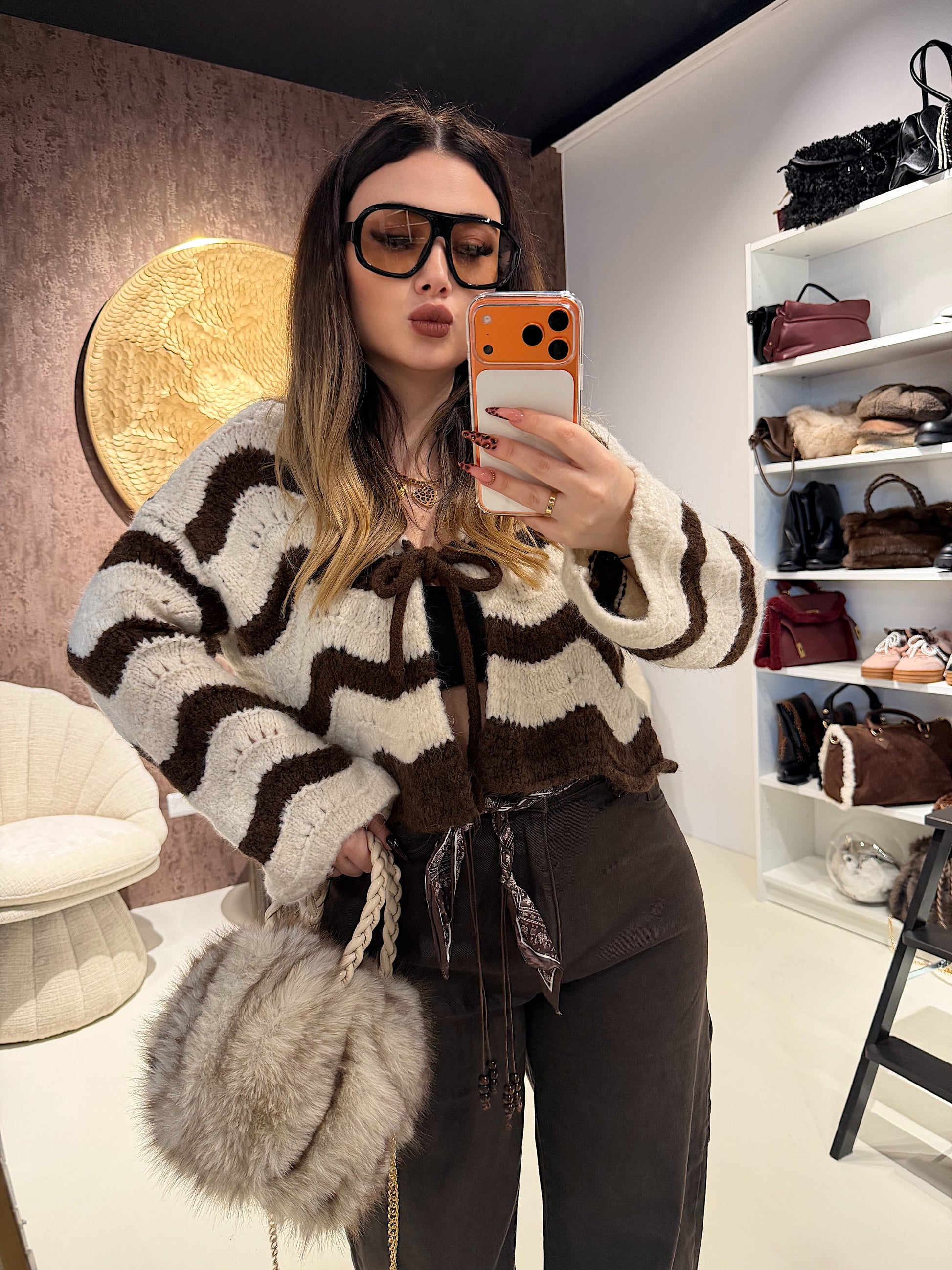 Maglioncino Waves Knit Bicolor