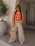 Maglia Crochet Geometrica Color Block