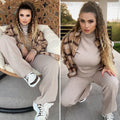 Completo basic maglia e pantalone beige