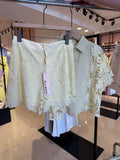 Set camicia e short giallo pastello