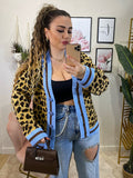 Cardigan animalier celeste