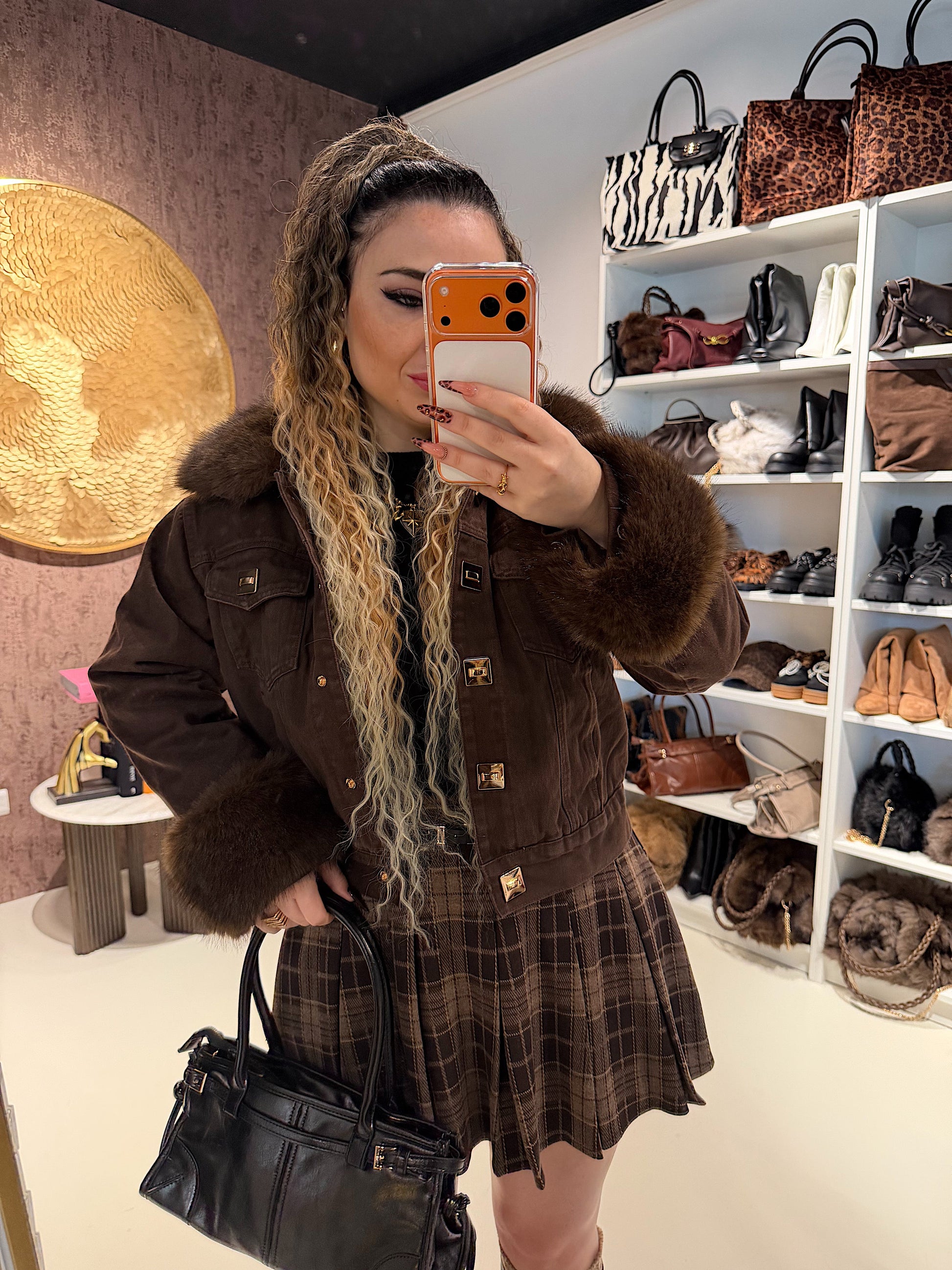 Giacca Denim Luxury Fur