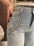 Jeans con catenina micropittura