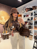 Camicia a quadri con teddy in rilievo