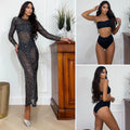 Top più culotte nero