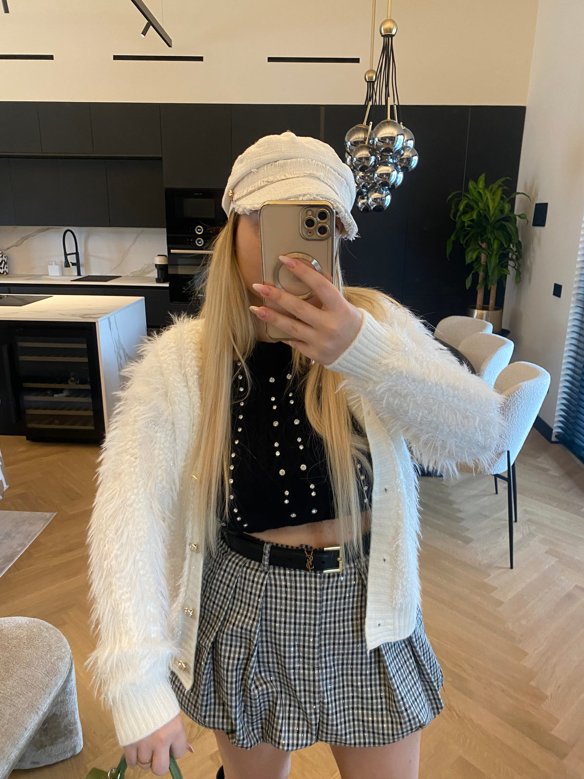 Cardigan super soft bianco con bottoni