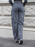 Cargo maxi con tasconi jeans grigio