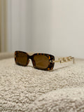 Occhiale tartarugato stecche oro