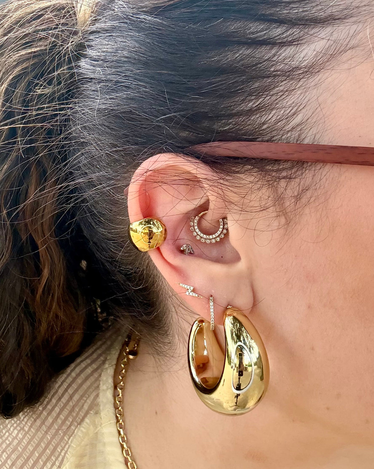 Ear cuff anello oro