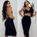 Completo top e loungette nero