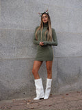 Abito in maglia menta