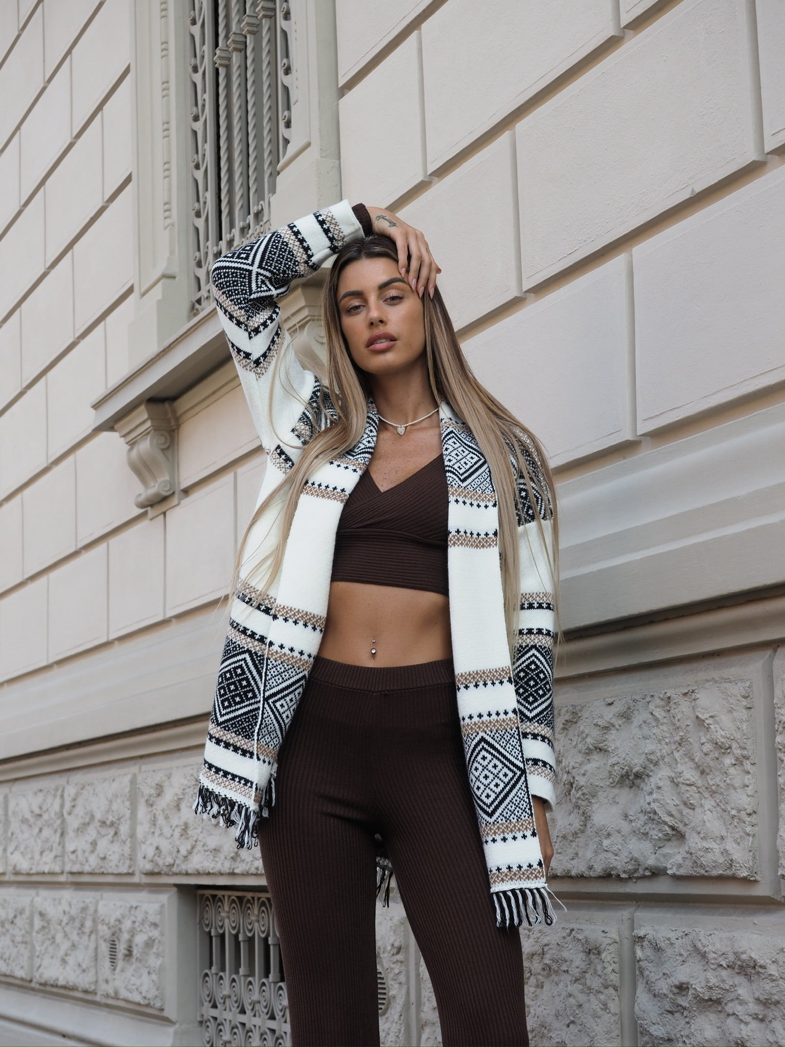 Cardigan bianco choco