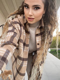 Giaccone in tweed Camel