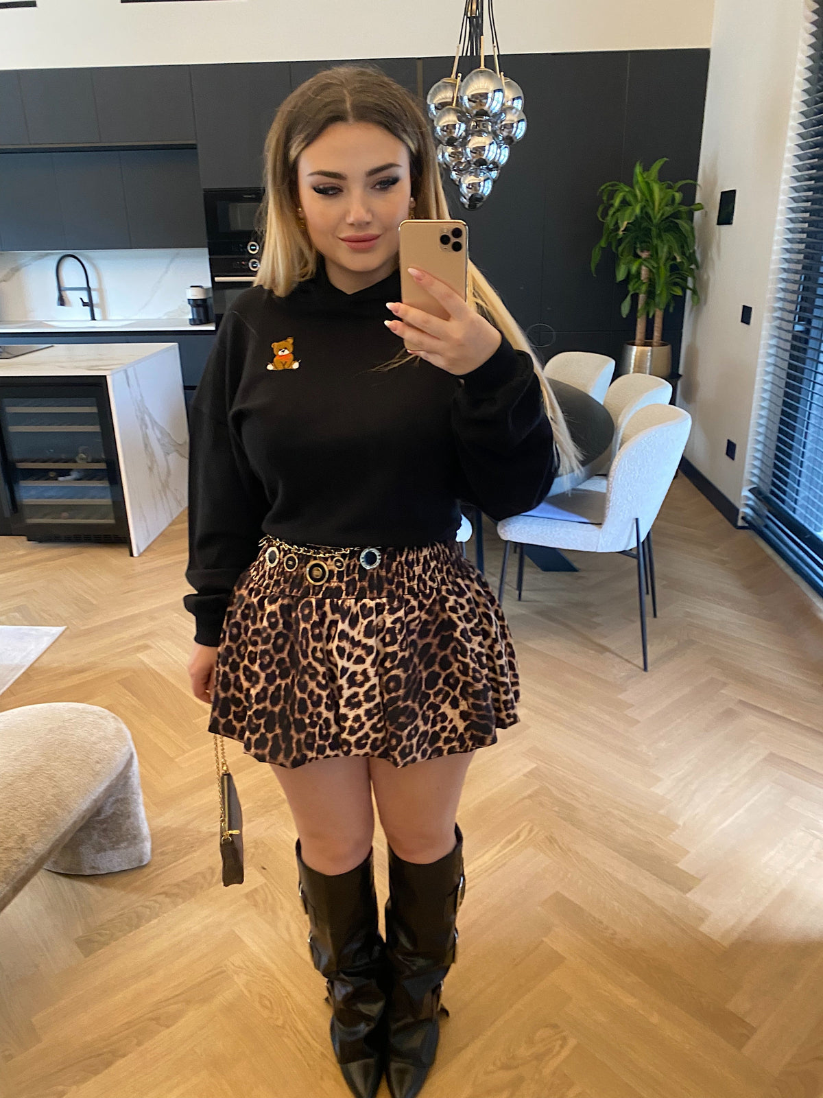 Felpa Teddy nero