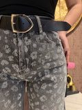 Jeans Animalier Grey con cintura