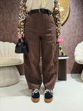Pantalone ballon con cintura e tasche laterali
