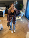 Giacca animalier con cintura