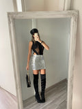 Body nero con trasparenze