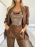 Completo giacca e pantalone choco