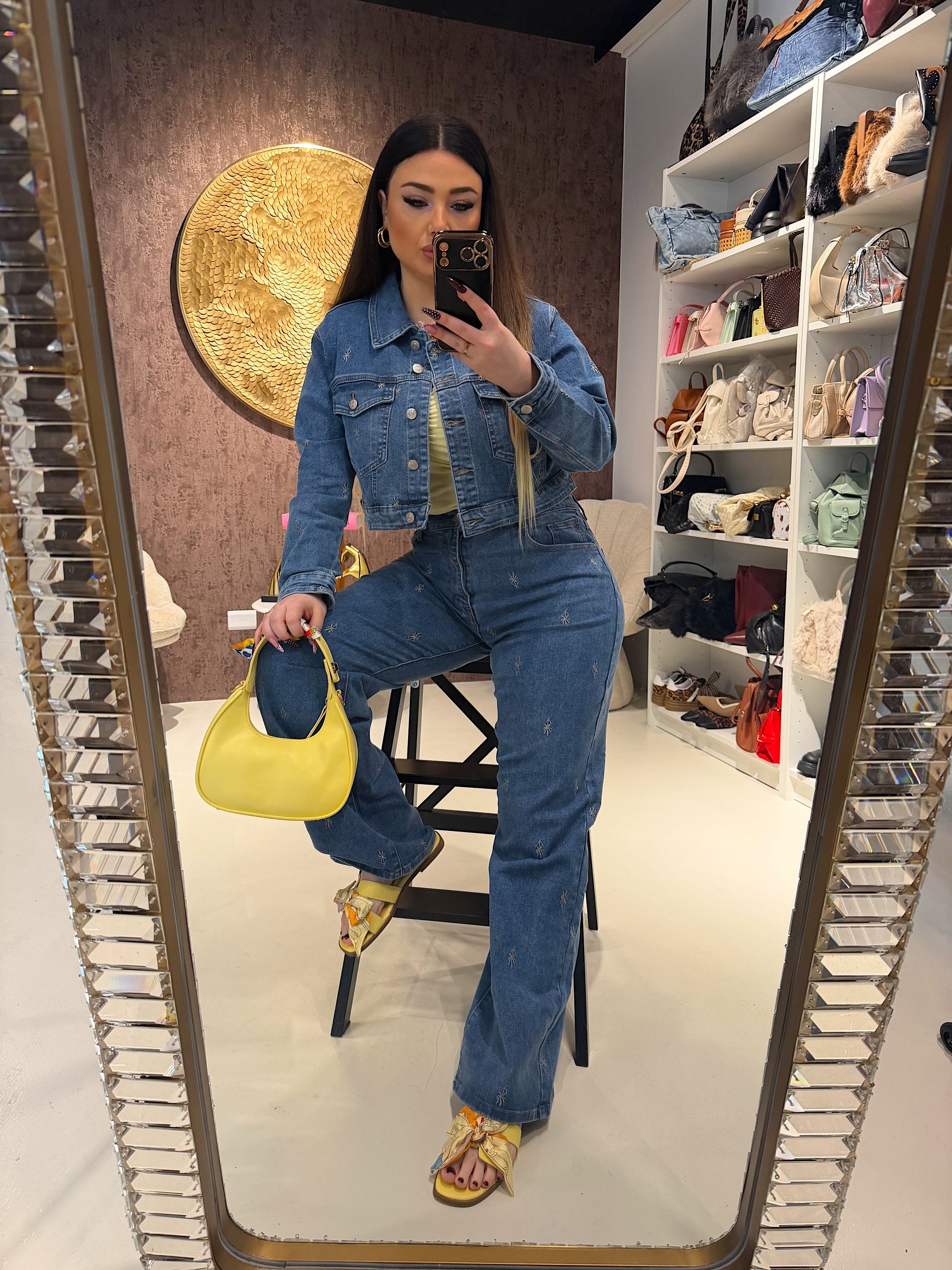 Completo Denim Flower