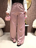 Pantalone satin con elastico