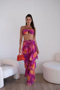 Completo top e pantalone arancio Fuxia